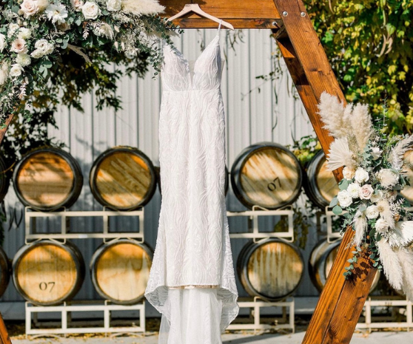 wedding ceremony at kings river winery